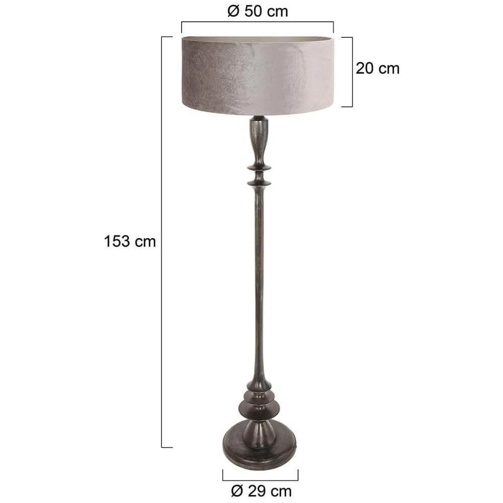 Lampadaire Bois avec capuchon argenté Steinhauer 8712746172751