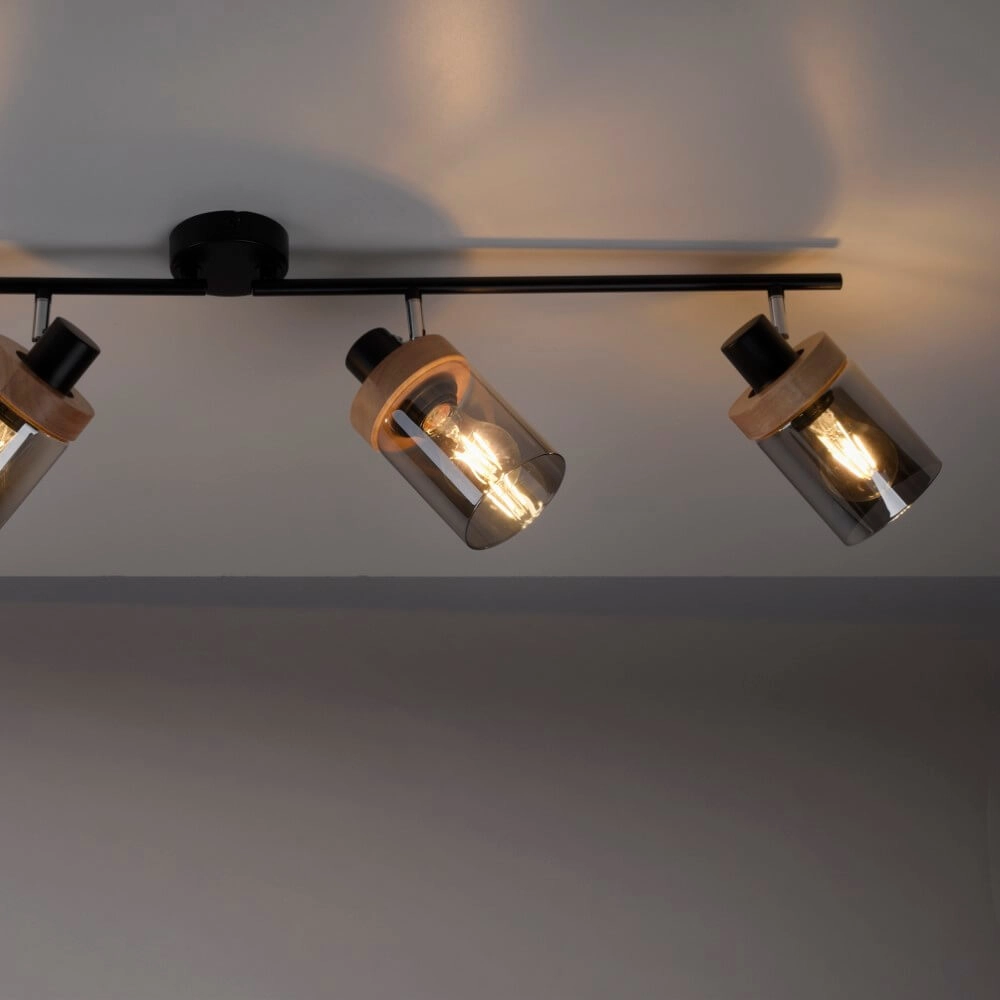 Plafonnier Pasqual 4 lumières noir Just Light 4043689986124