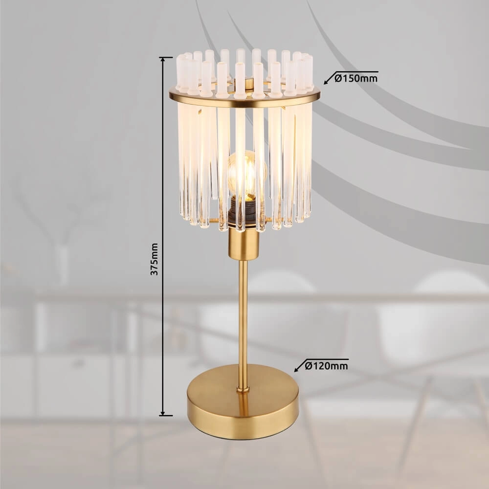 Lampe de table dorée Gorley avec verre Ø 15cm Globo 9007371449811