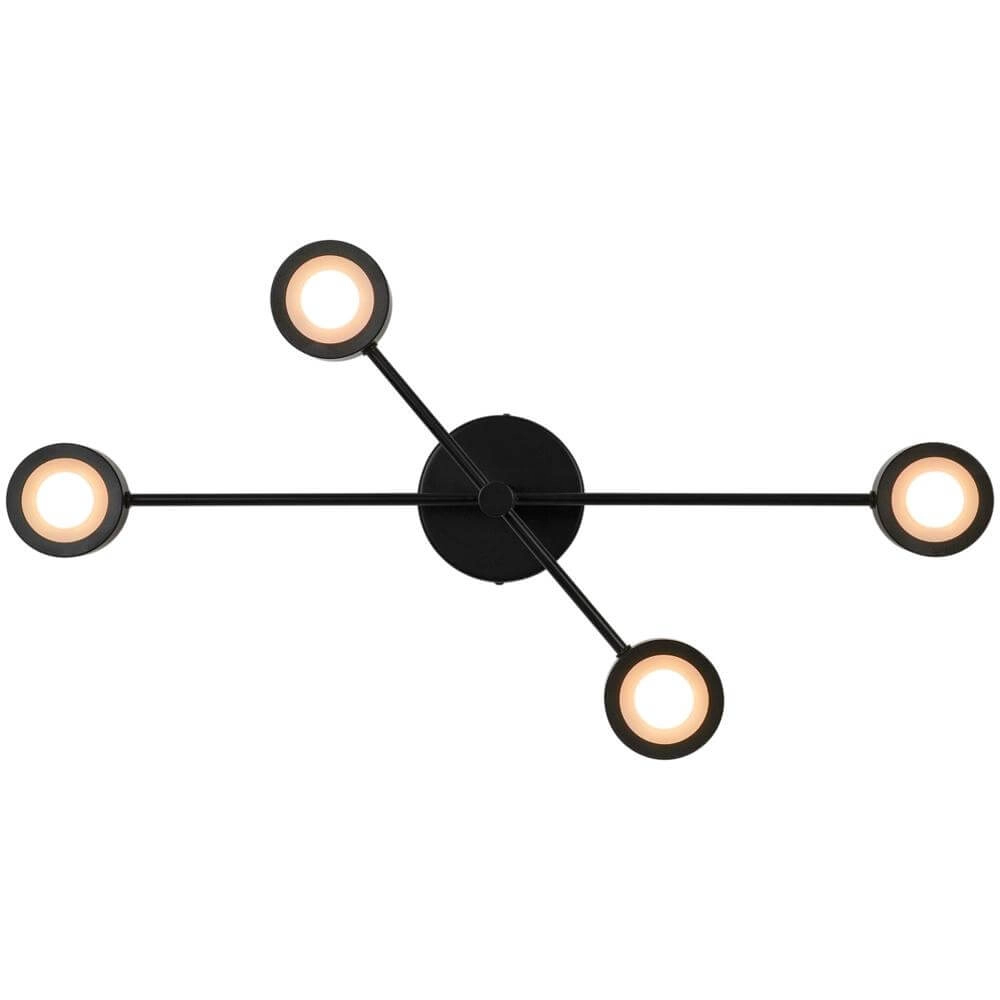 Plafonnier 4 lumières Clyde Design noir Nordlux 5704924018442