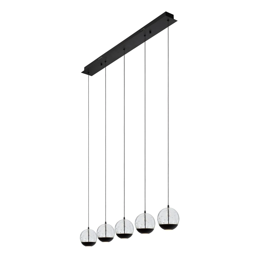 Lampe pendante de conception Sentubal Noir à 5 lumières Lucide 5411212134578
