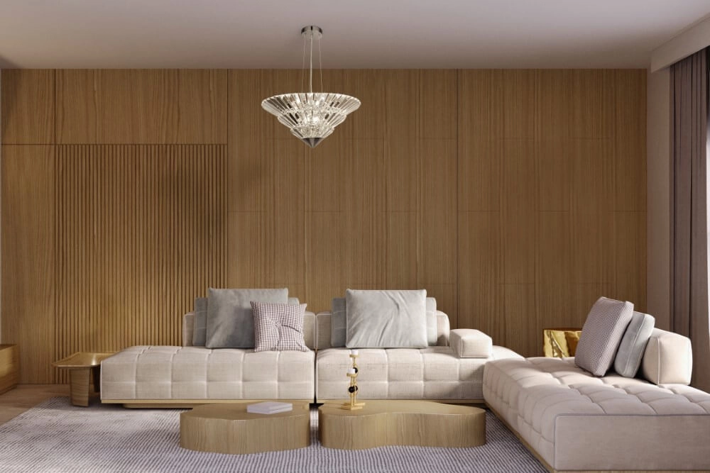 Lampe suspendue Savannah Ø 50,5cm chromé Searchlight 5053423243306