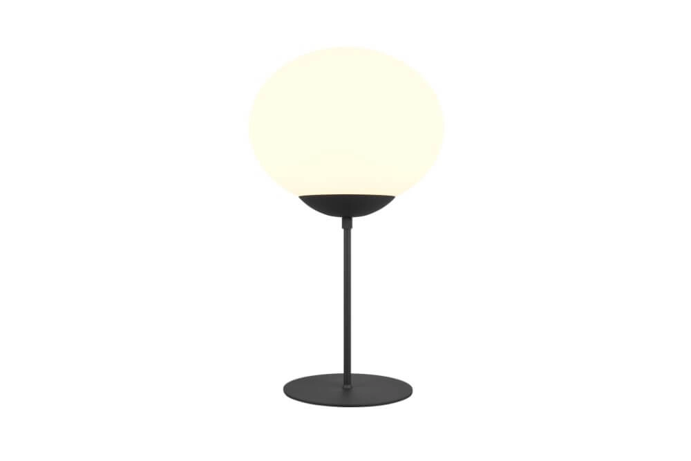 Lampe de table Fomento Ø 30cm - noir avec verre blanc Trio 4017807616163