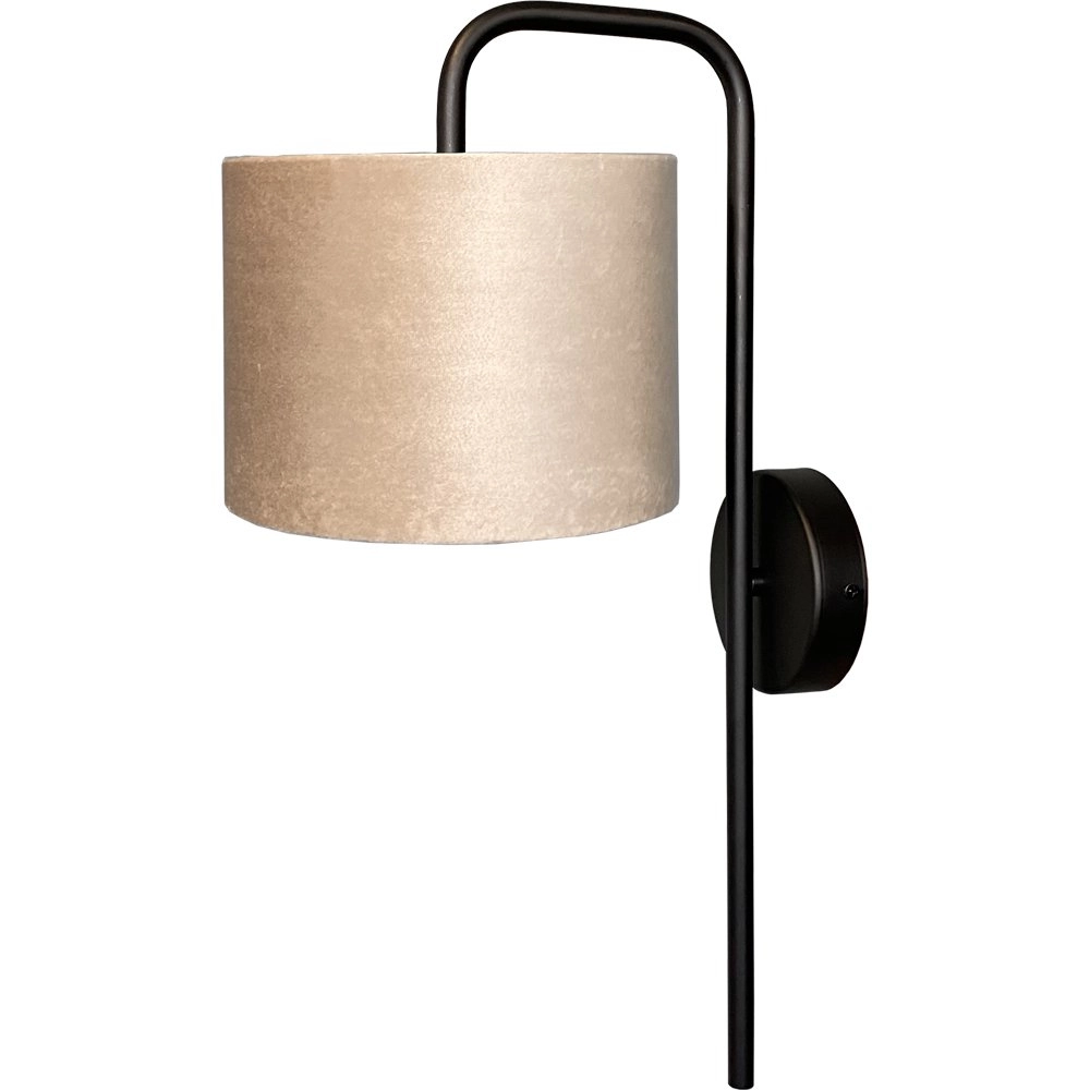 Applique noire Venus avec abat-jour couleur sable