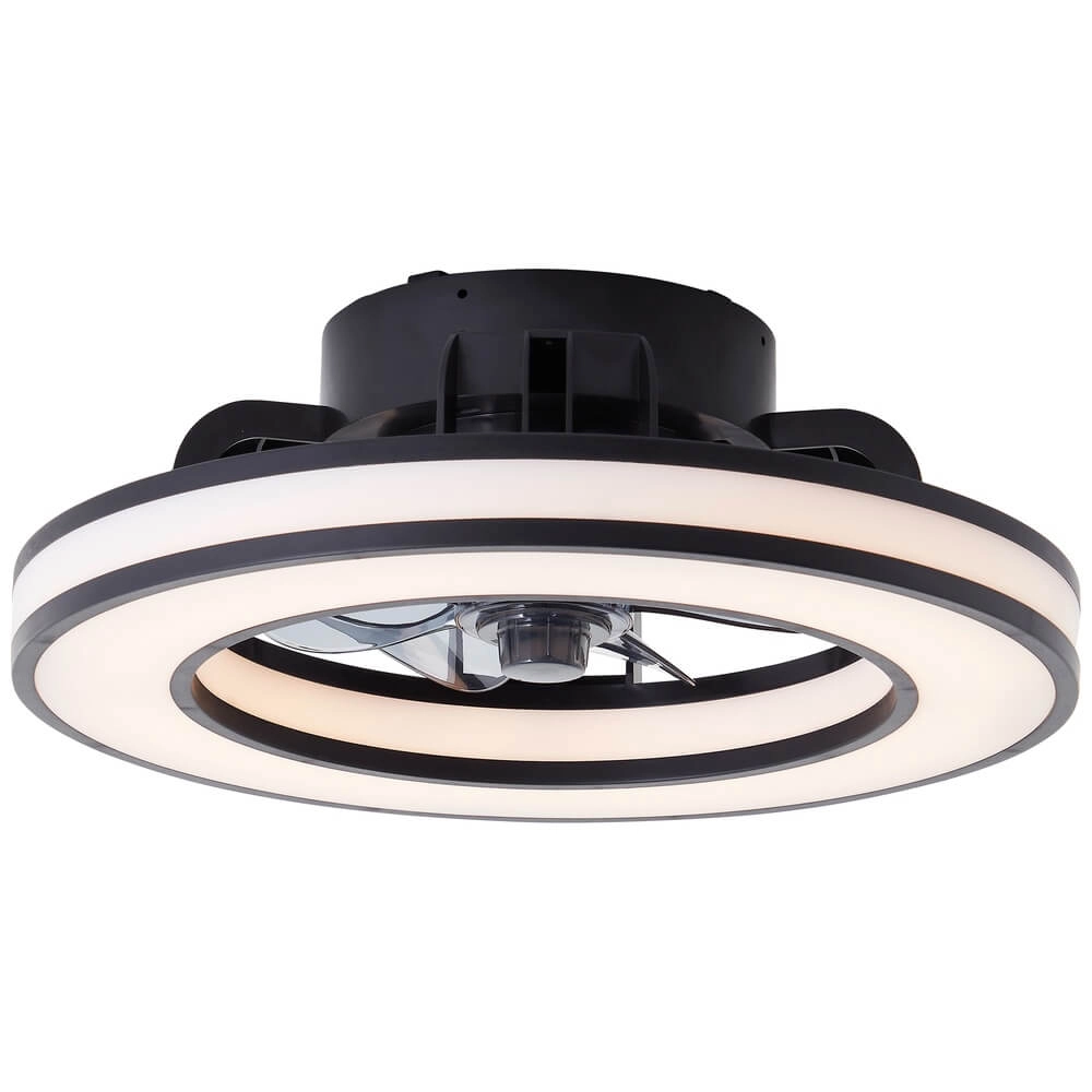 Ventilateur de plafond noir Mondello avec lampe RGB Brilliant 4004353453298