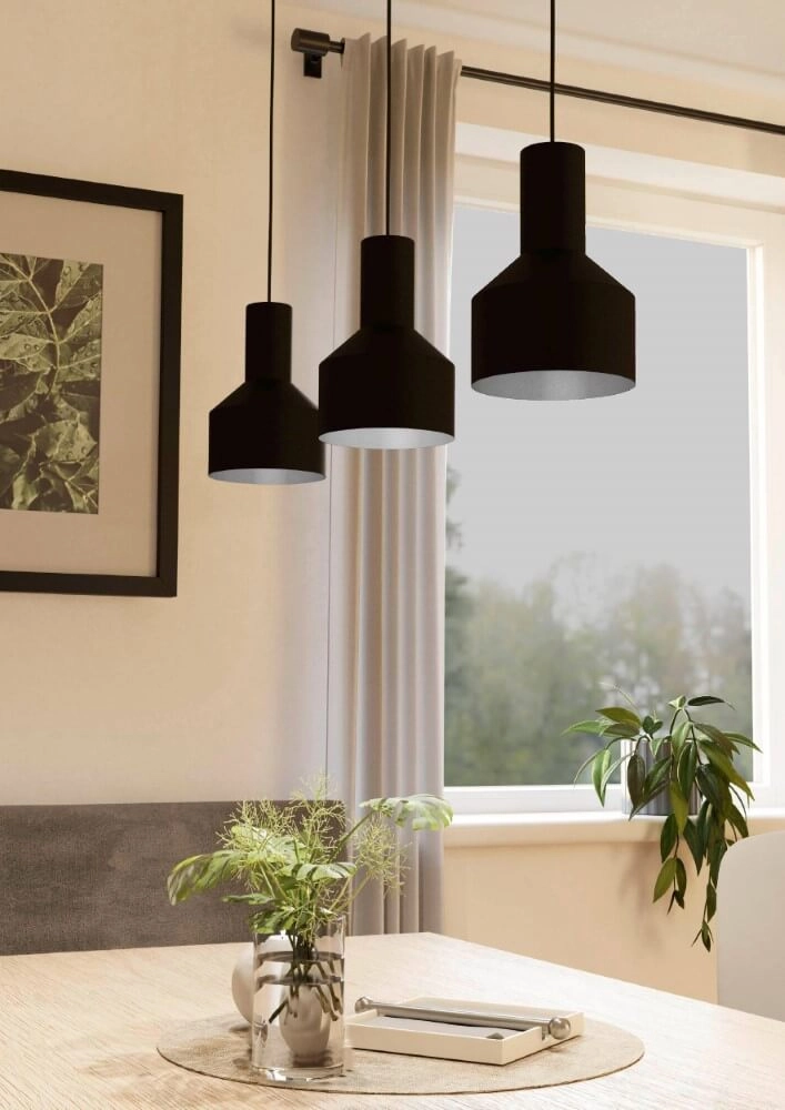 Lampe suspendue 3 lumières Casibare noir Eglo 9002759995522