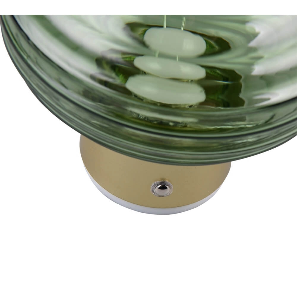 Applique murale Earl Verre vert rechargeable Trio 4017807643459