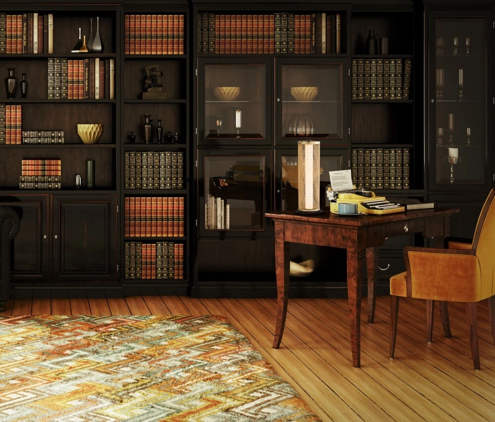 Lampe de table Thread Noir avec maille dorée Searchlight 5053423273099