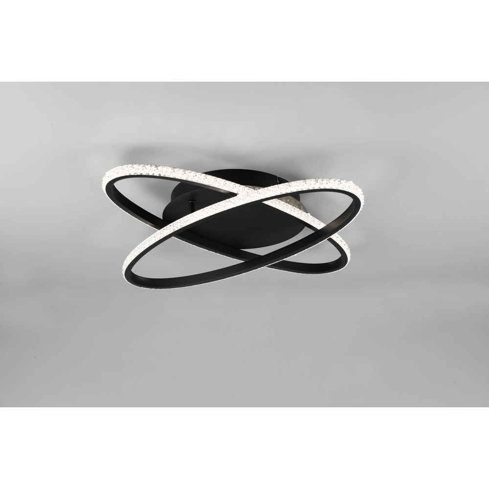 Plafonnier Lane noir Ø 58cm Trio 4017807601473