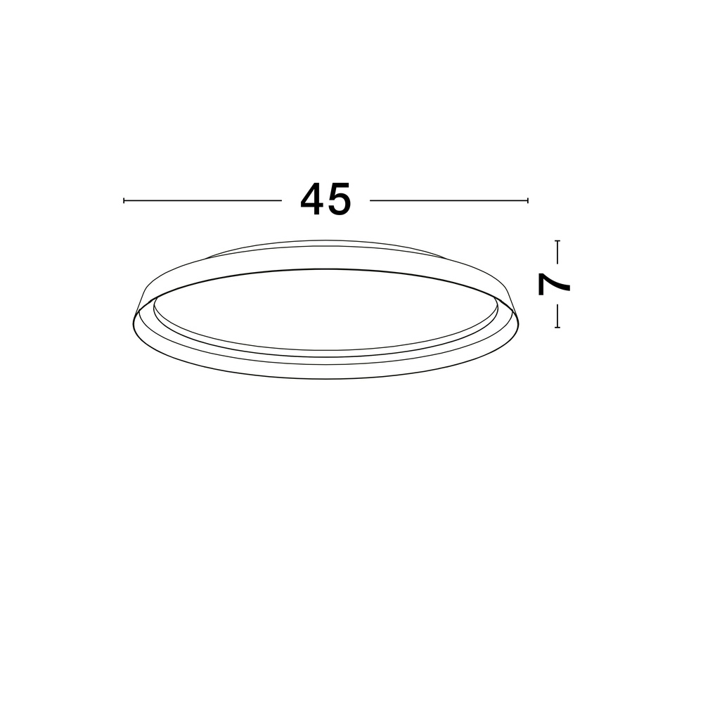 Plafonnier design Ormi Ø 45cm noir Lyora 5212017463098