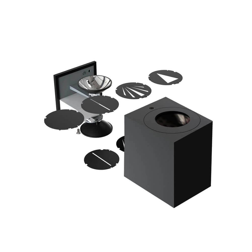 Spot carré Canto Blanc de haut en bas Nordlux 5701581482982