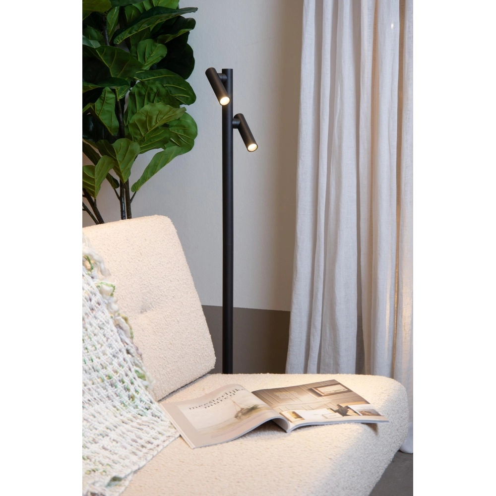 Lampe de lecture rechargeable Antrim IP54 noir à deux lumières Lucide 5411212272270