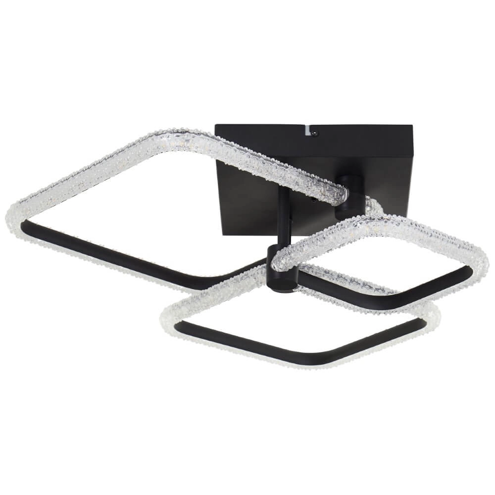 Plafonnier carré Aydin noir Brilliant 4004353442070