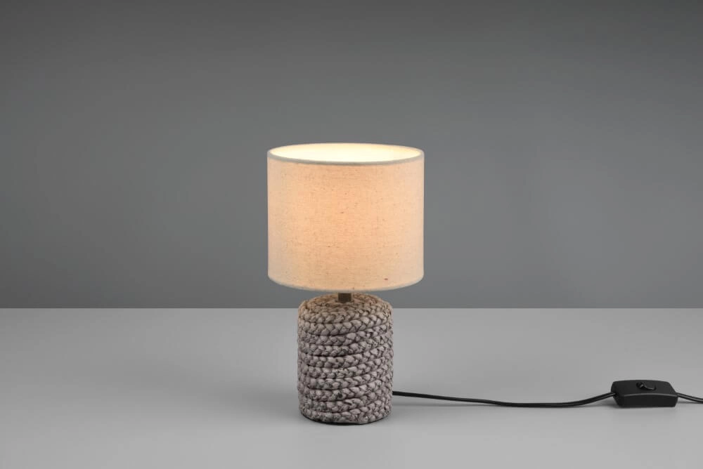 Lampe de table Mala Rotin 26cm crème Trio 4017807506839