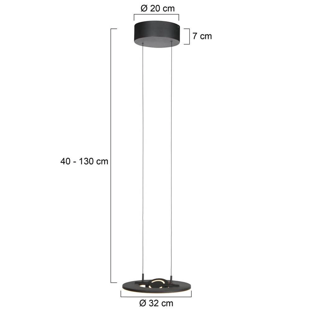 Suspension élégante Soleil Ø 32cm noir Steinhauer 8712746176681