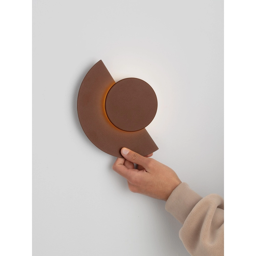 Lampe murale moderne Gloo brun rouille - 2700K Lyora 5212017497260
