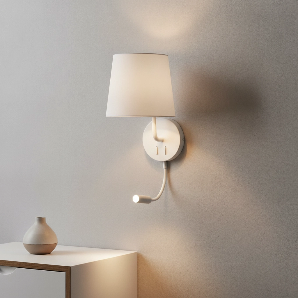 Lampe de chevet Sage blanc