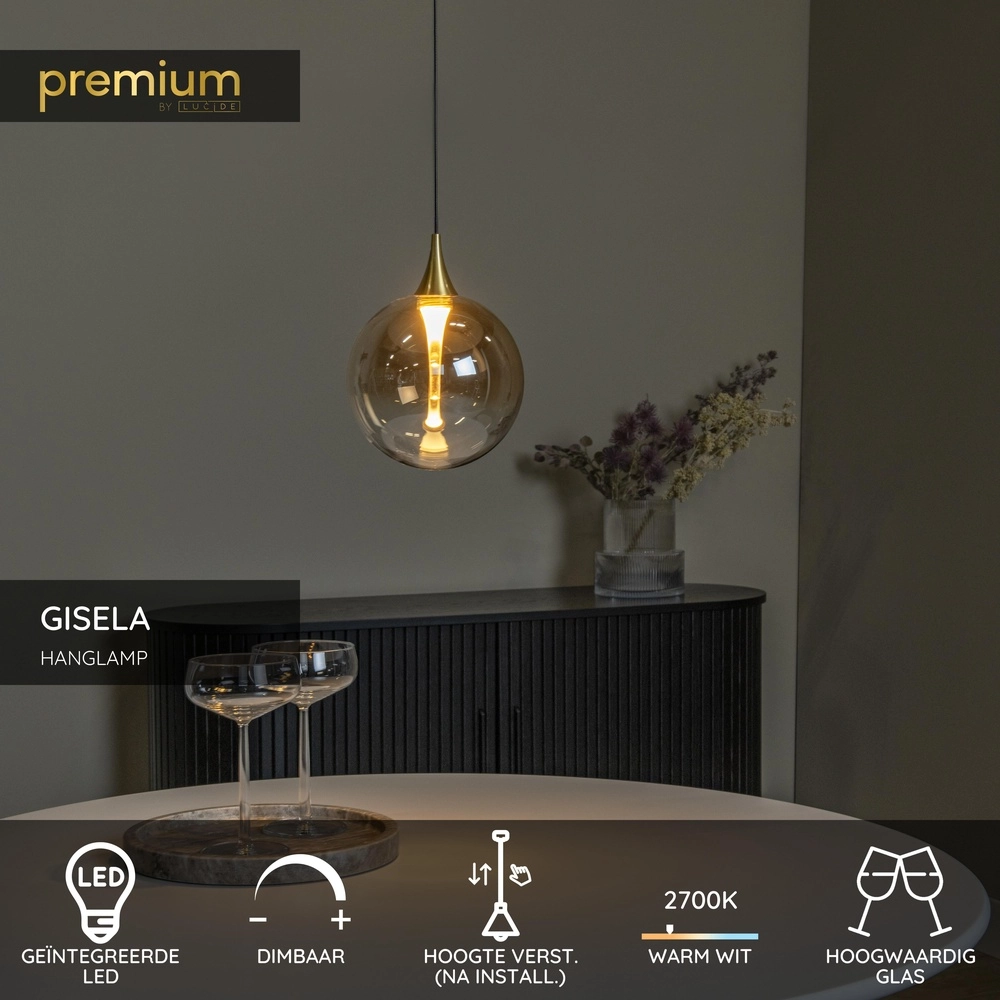Suspension LED de conception Gisela Fondu - 1x Ø 16cm Premium by Lucide 5411212134776