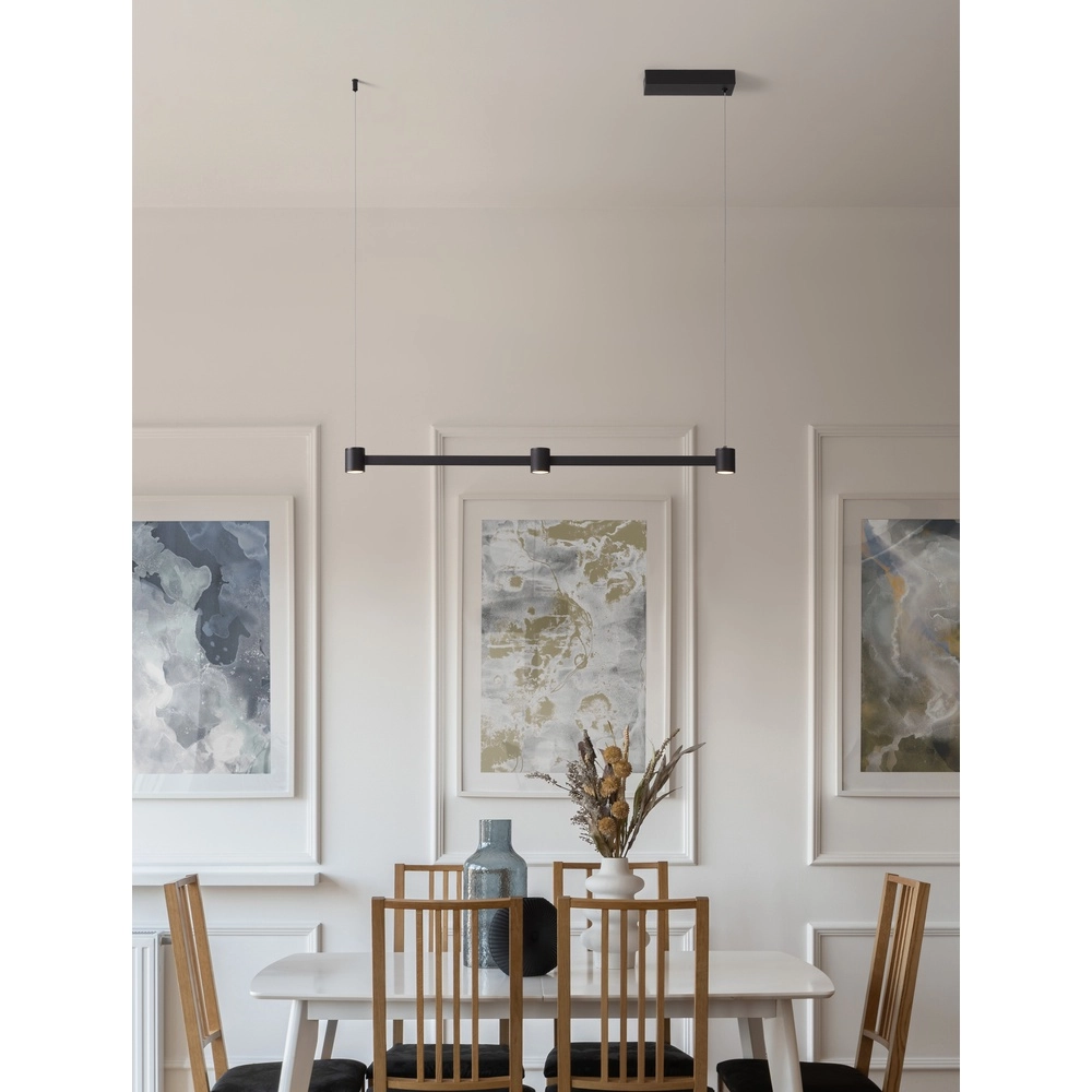 Suspension design Puize 3 lumières noir Lyora 5212017448576