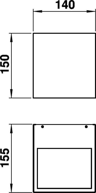 Applique LED carrée Lystra 15 cm Albert 4007235824179