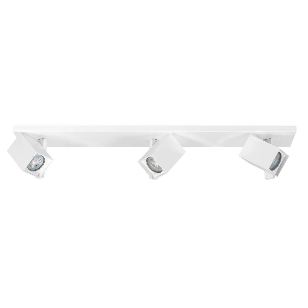 Spot carré en saillie Oslo blanc 3 lumières