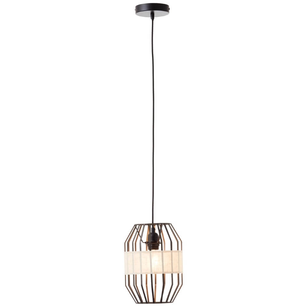 Lampe suspendue Slope 23 cm noir avec couleur sable Brilliant 4004353394645