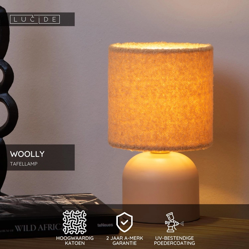 Lampe de table Woolly Jaune ocre Lucide 5411212105899