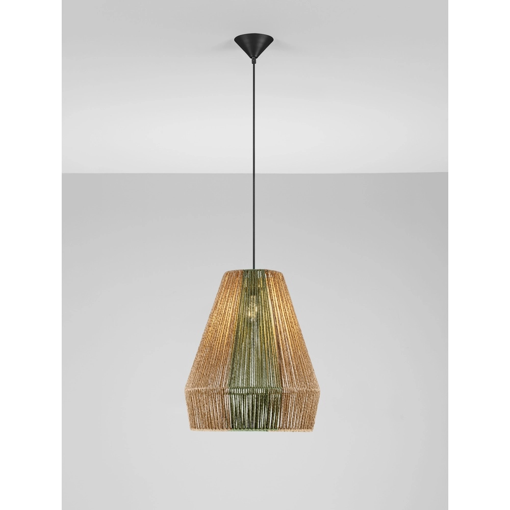 Suspension Dena Ø 39cm marron avec vert Suspension Dena Ø 39cm marron avec vert
