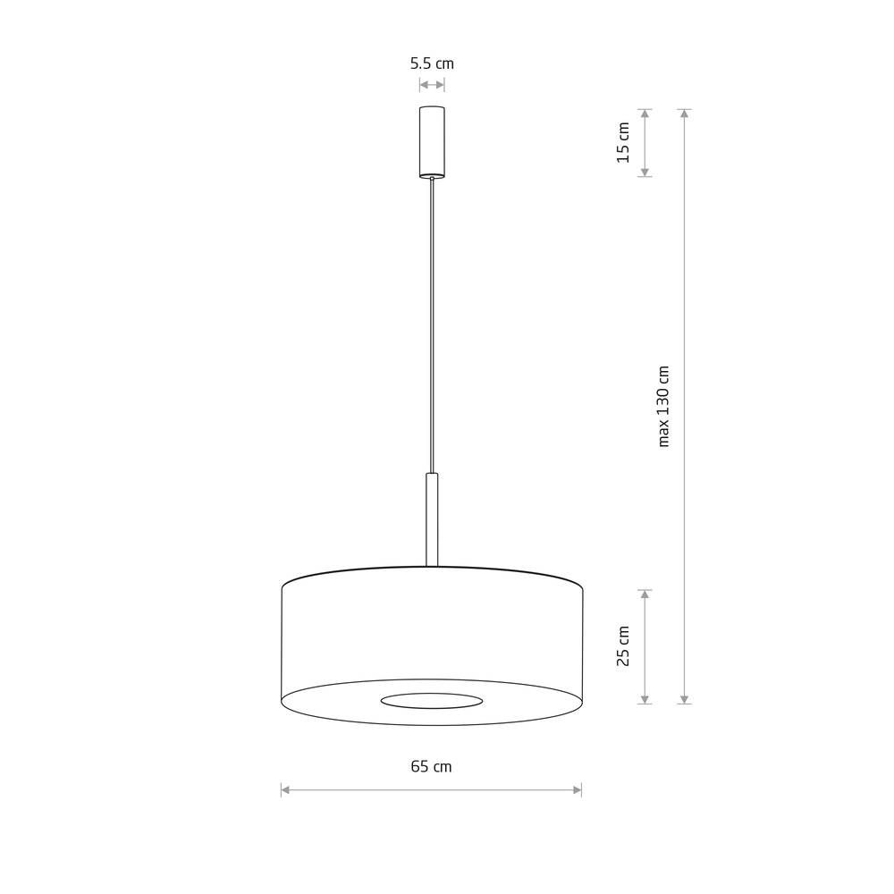 Lampe suspendue Santana crème Ø 65cm Lyora 5903139116534