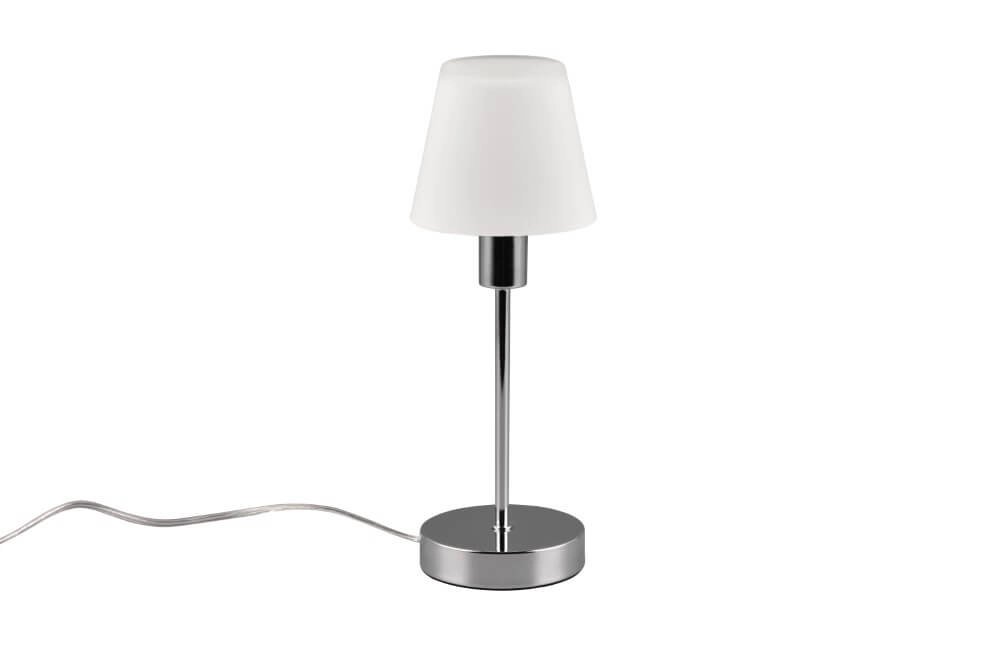 Lampe de table Luis Ii chromé avec verre blanc Trio 4017807551273