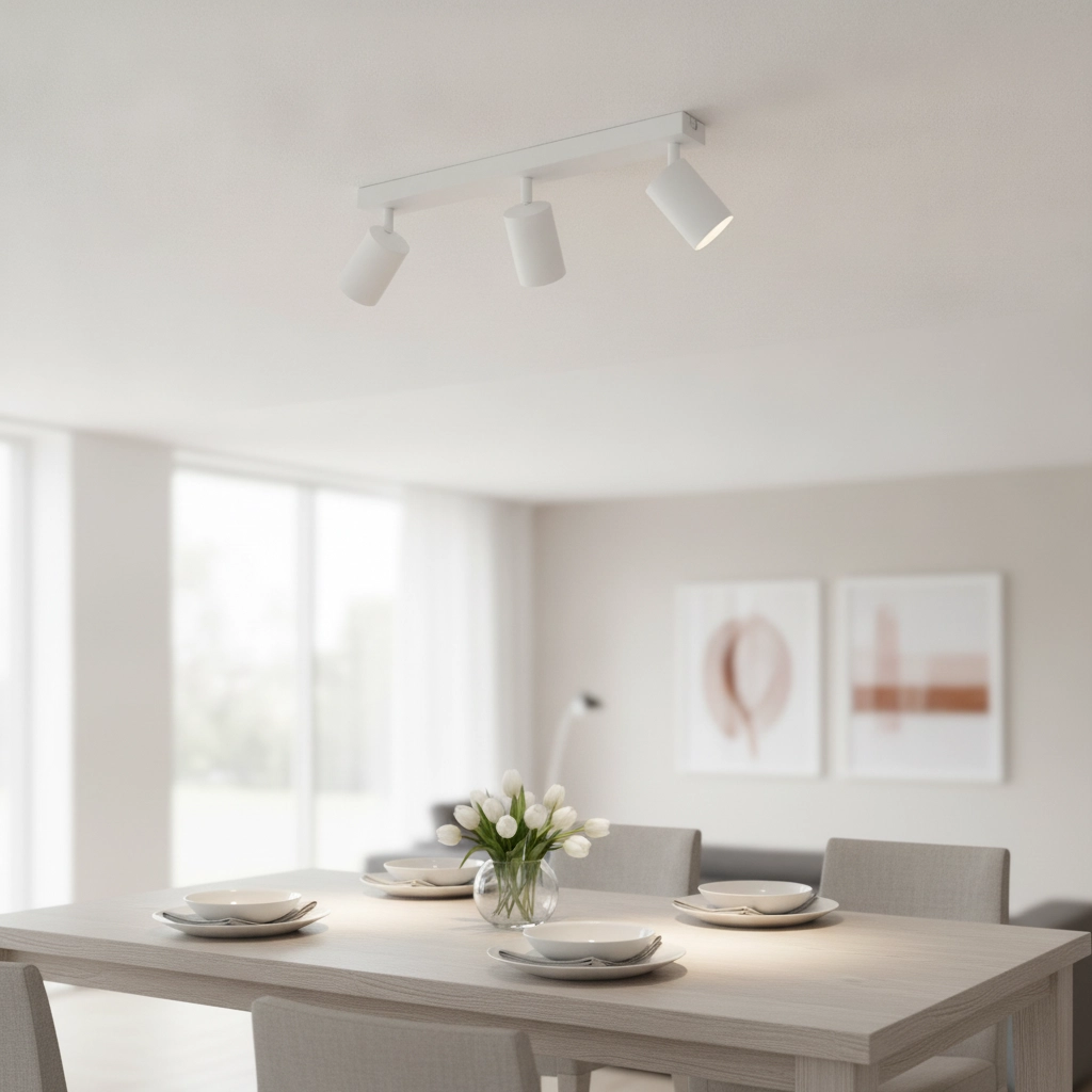 Spot de plafond Reig 3 lumières blanc