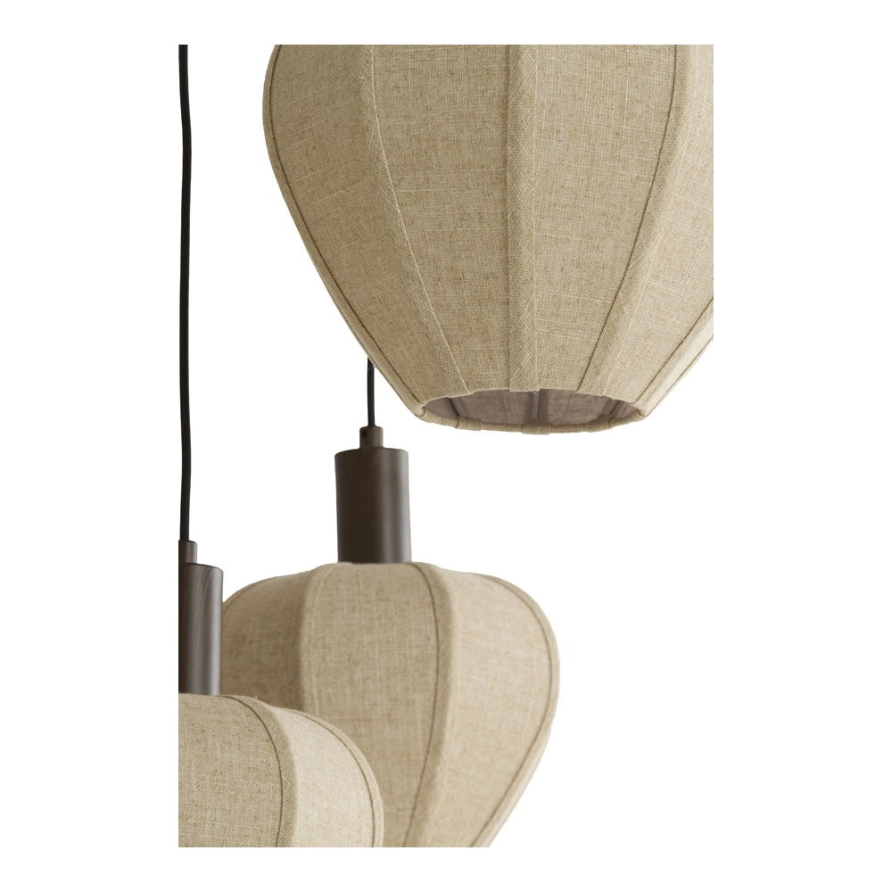 Lampe pendante Japandi Huxi 5 lumières Light & Living 8717807843458