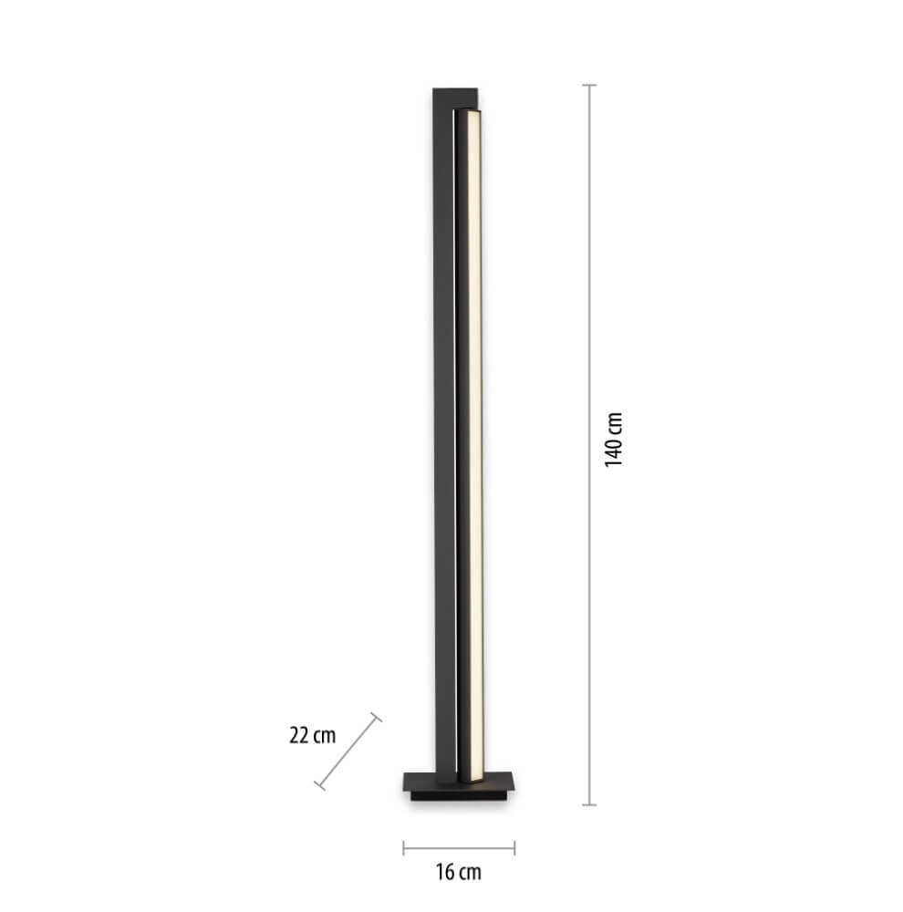 Lampadaire Pure-Lines anthracite Paul Neuhaus 4012248366325