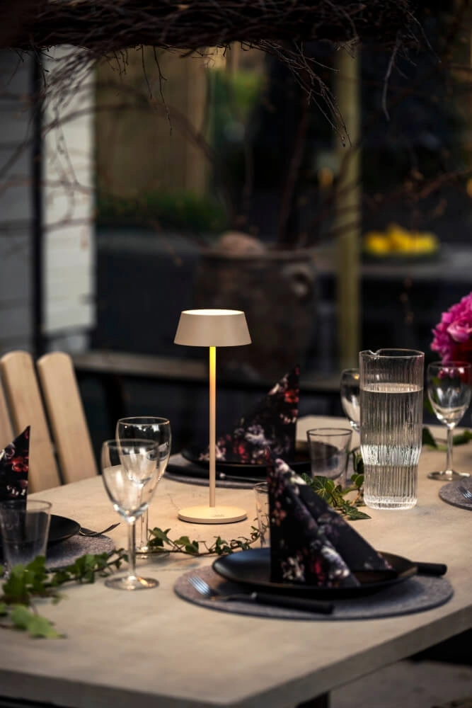 Lampe de table rechargeable Menton brun sable KonstSmide 7318307839333