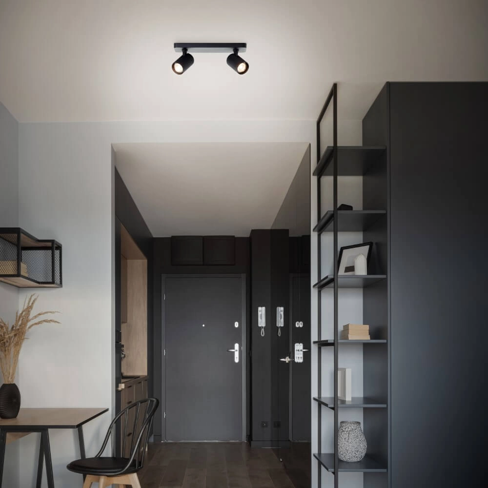 Spot en saillie 2 lumières Marty noir Brilliant 4004353424380