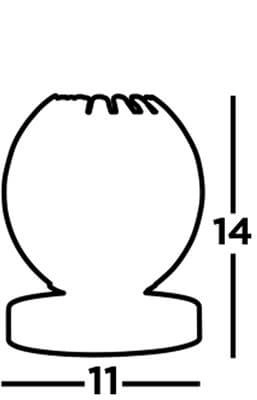 Lampe de table Claw 14 cm chromé avec verre fumé Searchlight 5053423025278