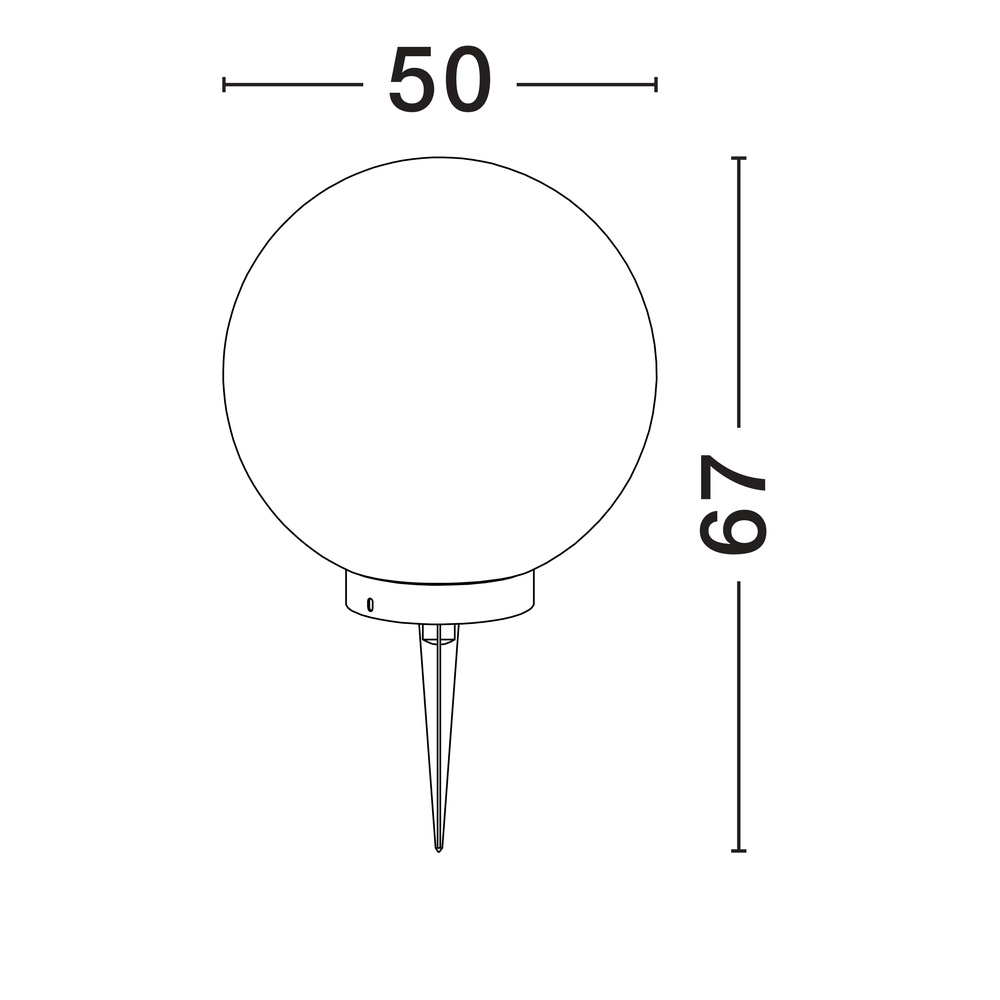 Lampe boule Moon Ø 50cm Lyora 5212017454560