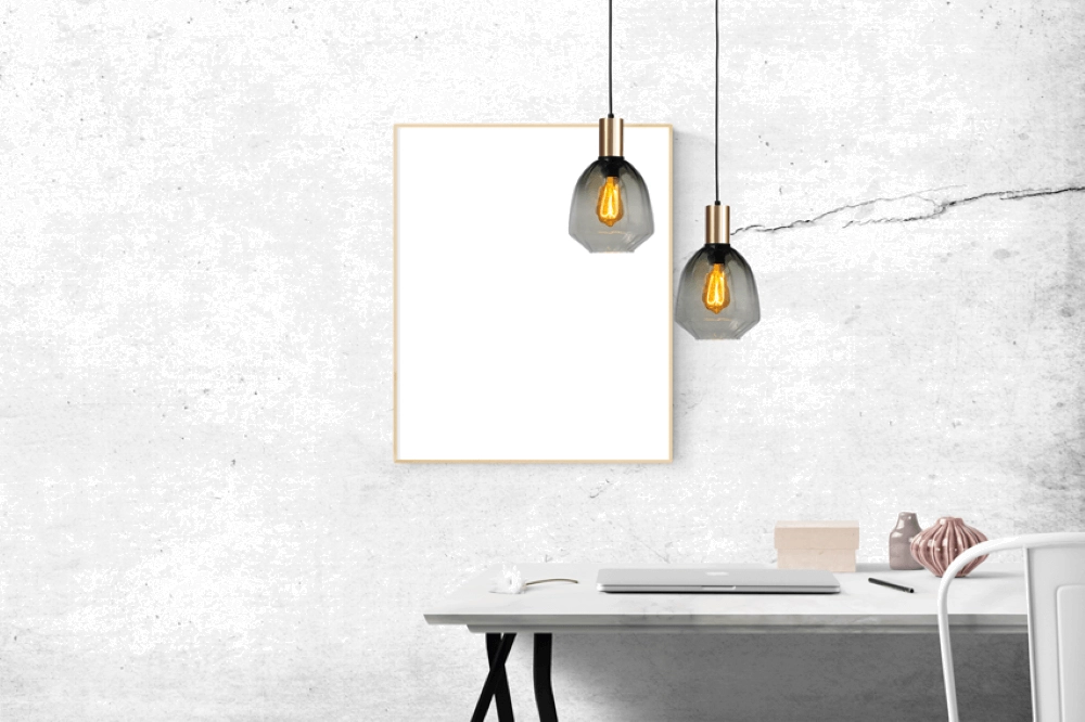 Lampe suspendue dorée Porto avec verre vert Nicolette - Ø 20cm Masterlight 8718121269269