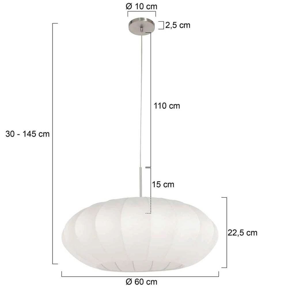 Suspension Sparkled Light métal avec abat-jour blanc Steinhauer 8712746173130