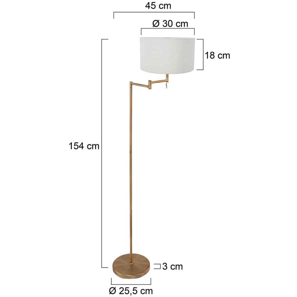Lampadaire Bella bronze avec capuchon blanc Steinhauer 8712746174458