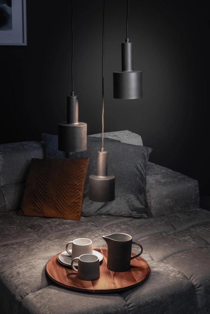 Lampe suspendue noire Sledge 3 lumières noir avec or ETH 8720195300915