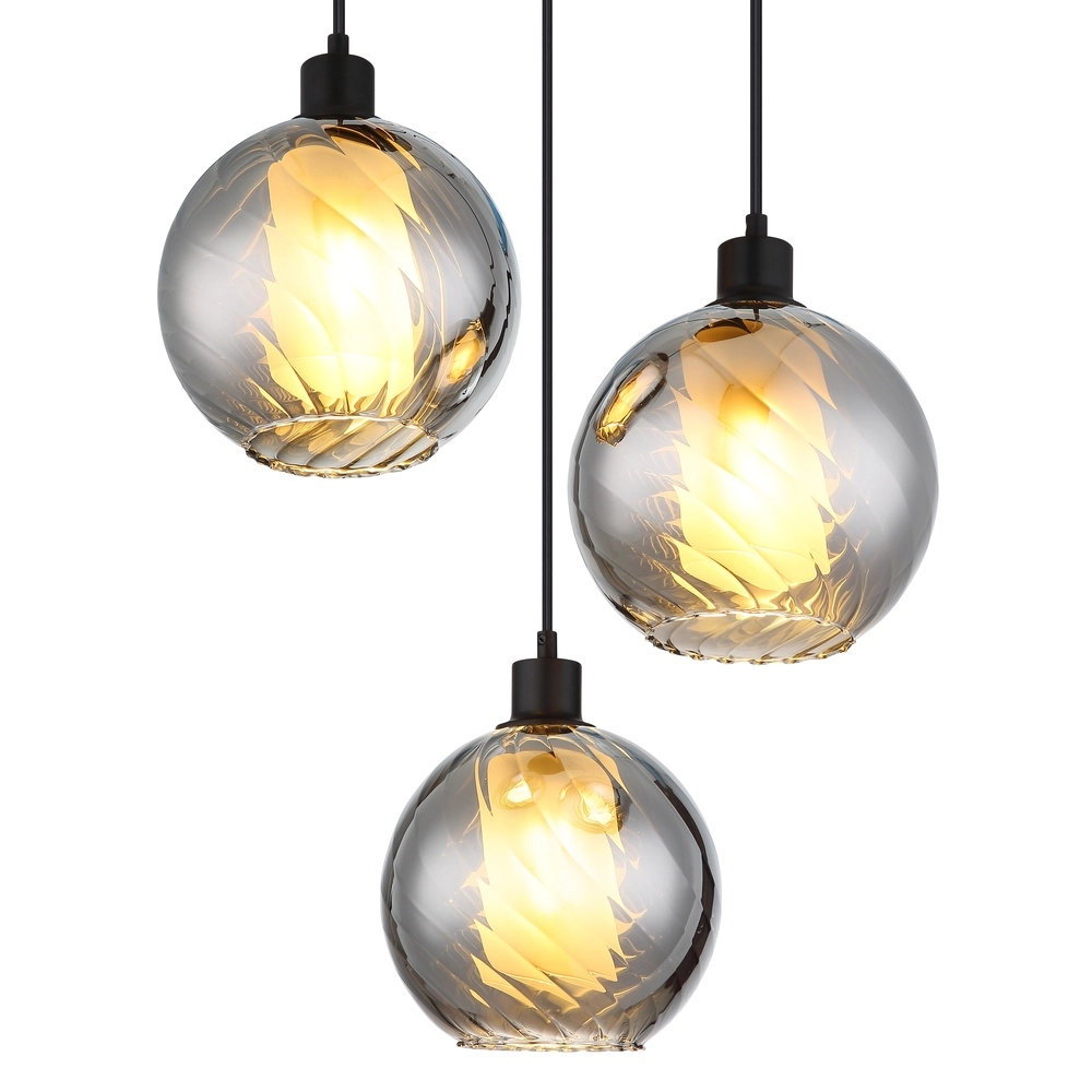 Lampe pendante de conception Ulf Noir à 3 lumières Globo 9007371533701