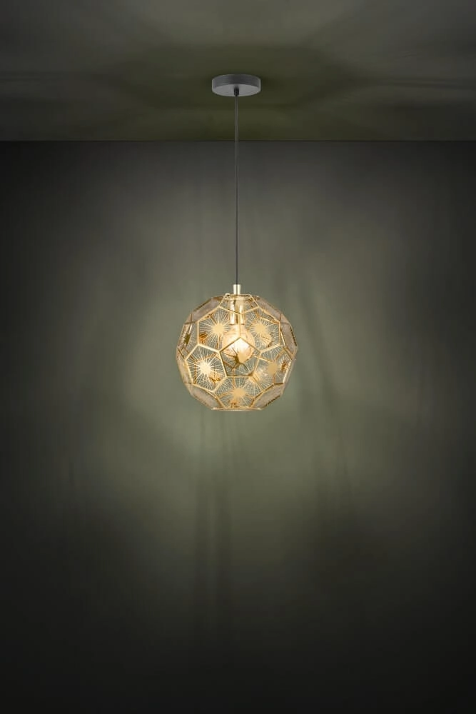 Lampe à suspension design dorée Skoura Ø 30 cm Stars of Light 9002759397548