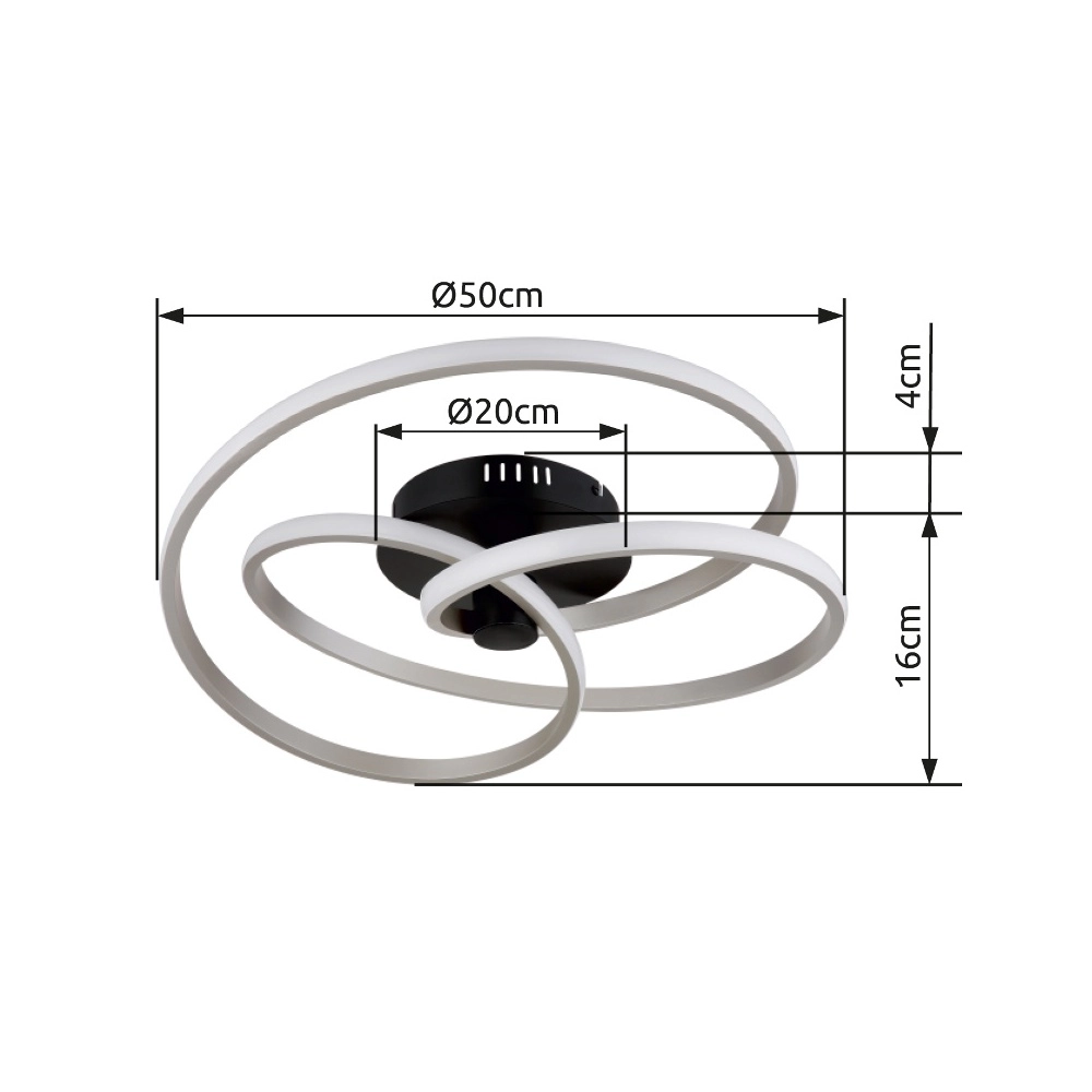 Lampe de plafond moderne Glyxar Noir Globo 9007371453788