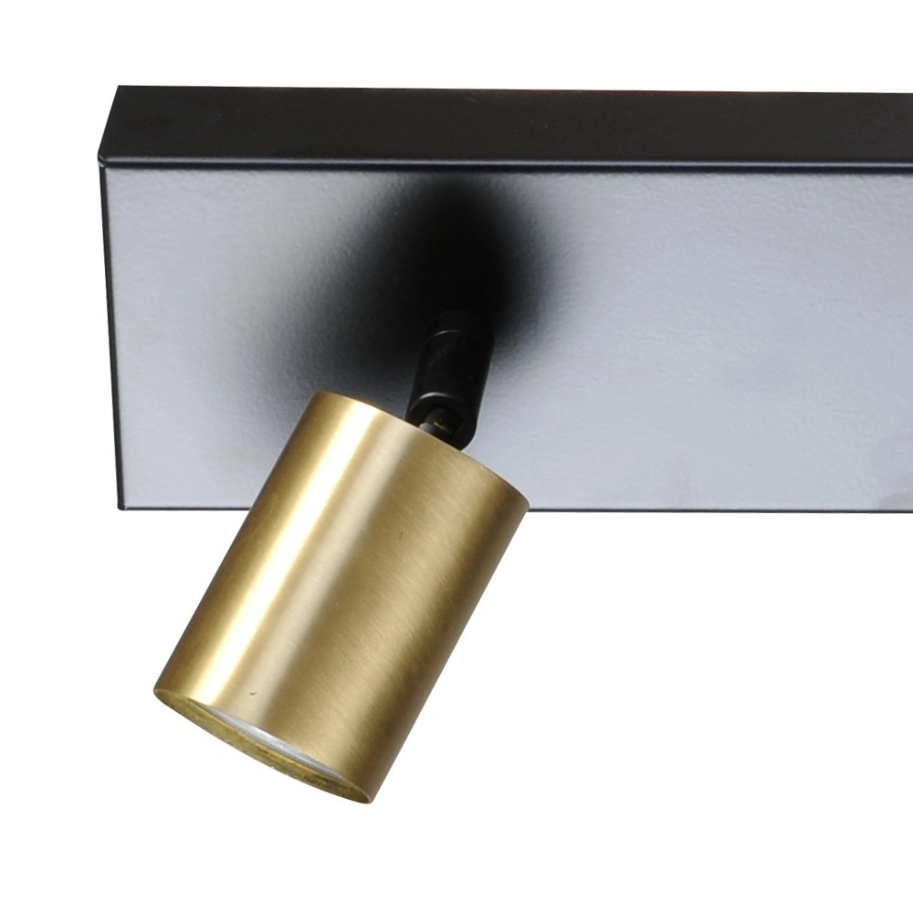 Plafonnier noir Bounce avec 3 points dorés Masterlight 8718121209173