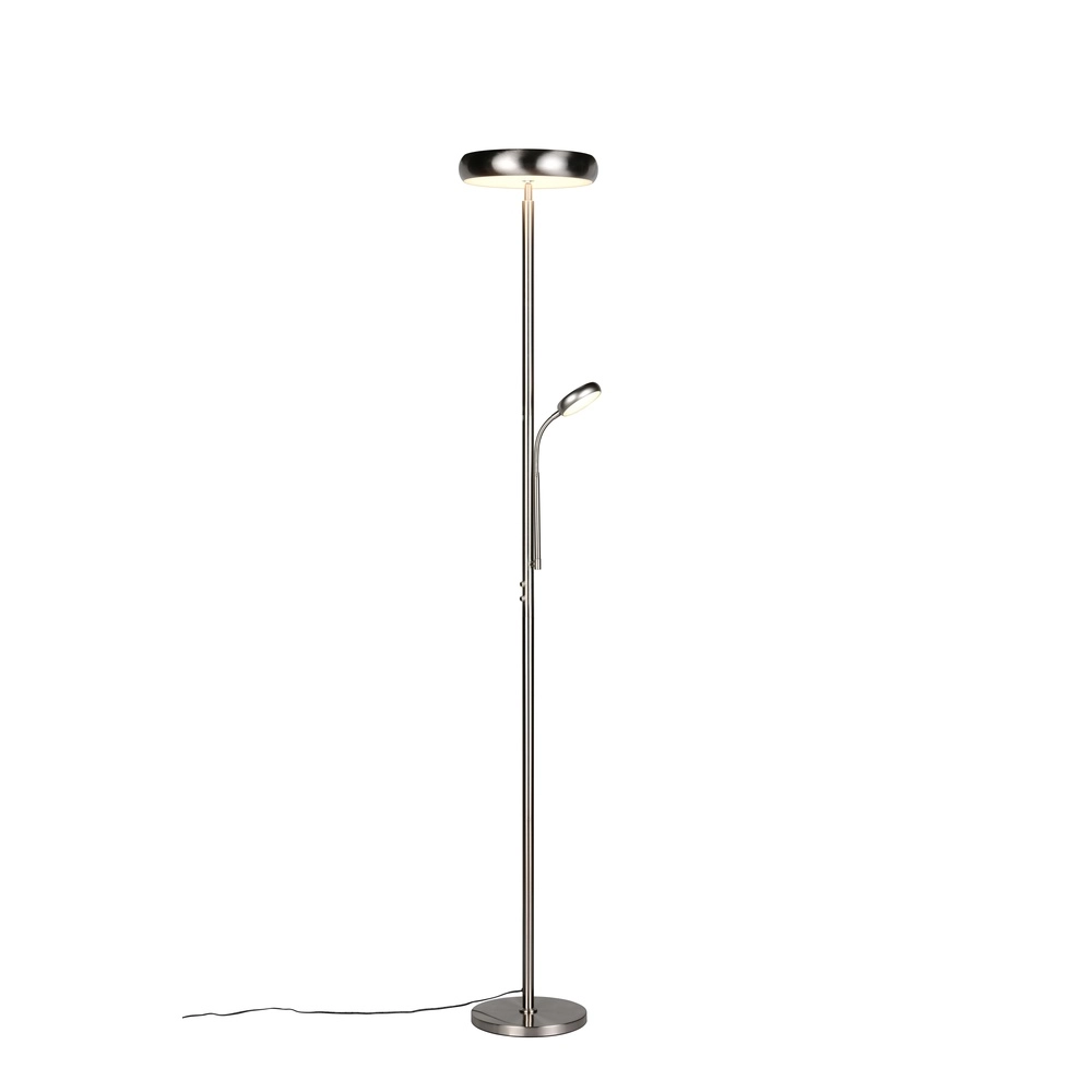 Lampadaire Palermo nickel avec lampe de lecture Lampadaire Palermo nickel avec lampe de lecture