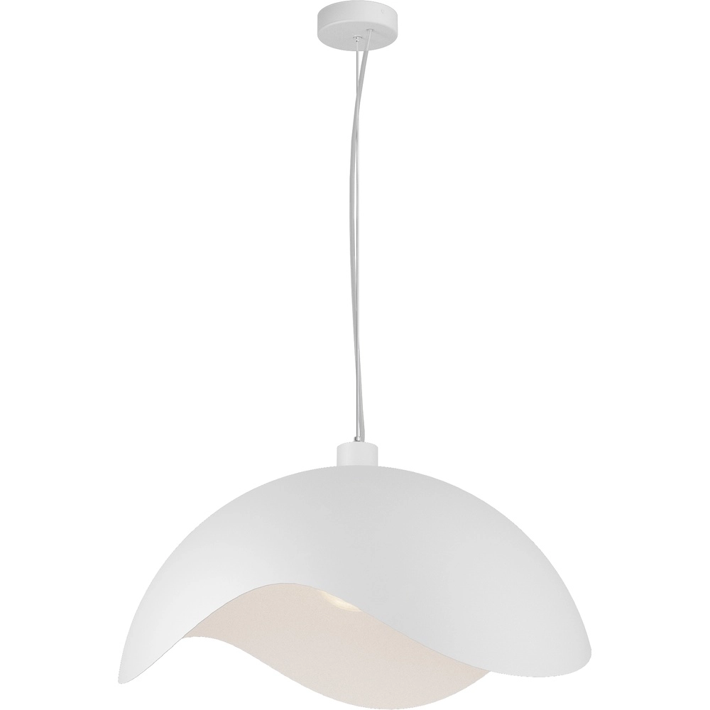 Lampe pendante de conception Volta Ø60cm - ondulé - blanc