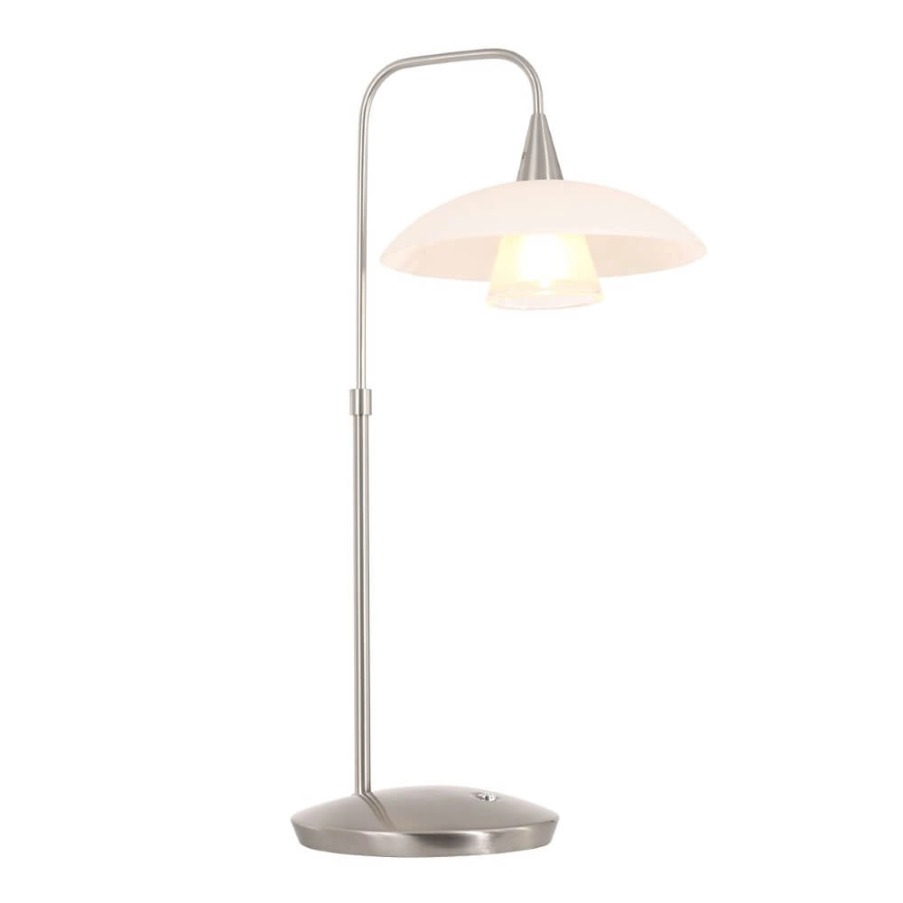 Lampe de table Tallerken gris métallisé