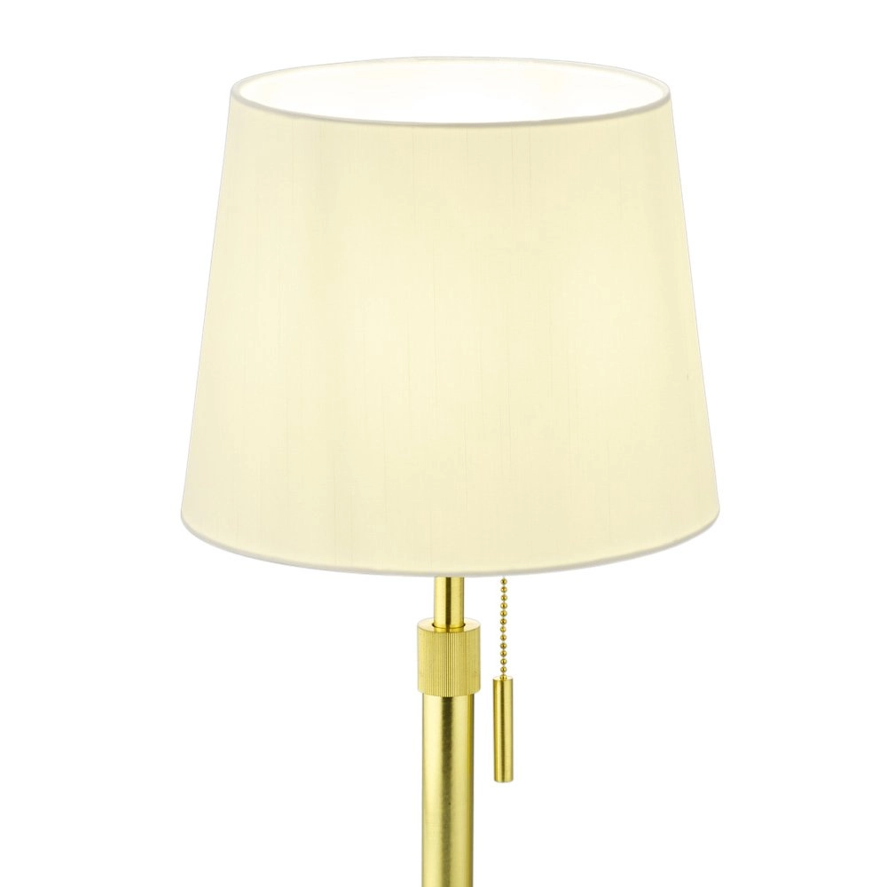 Lampe de table Lyon laiton mat avec blanc Trio 4017807398557