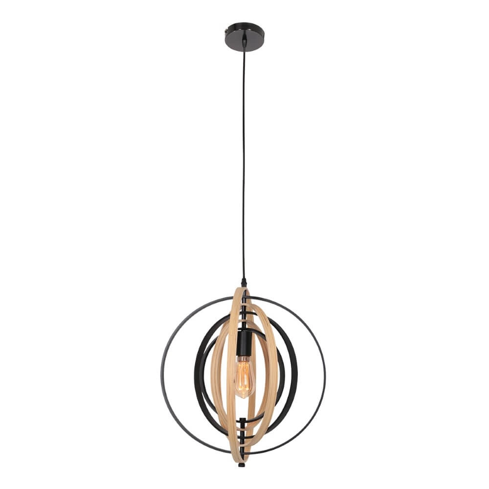 Lampe suspendue en bois Muoversi Ø45cm Steinhauer 8712746166309